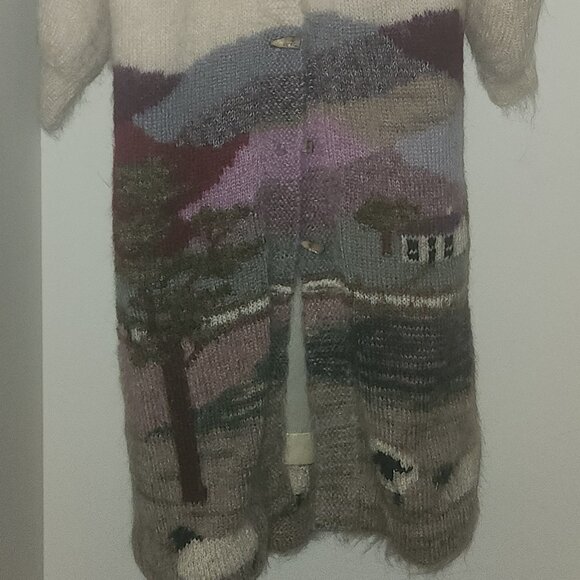 Susie Lee Hand Knitted Mohair 48" Length Sweater - Picture 1 of 14